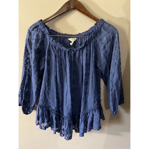 Rebecca Tylor Blue Lace Women's Top - Picture 1 of 4